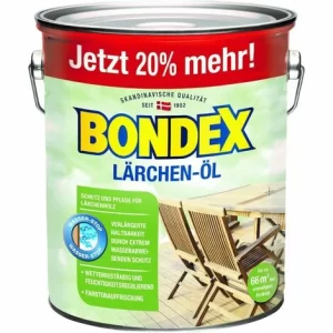 Bondex Lärchen Öl 3 L, Lärche Holzöl Holzpflege Holzschutz Lärchenöl 6